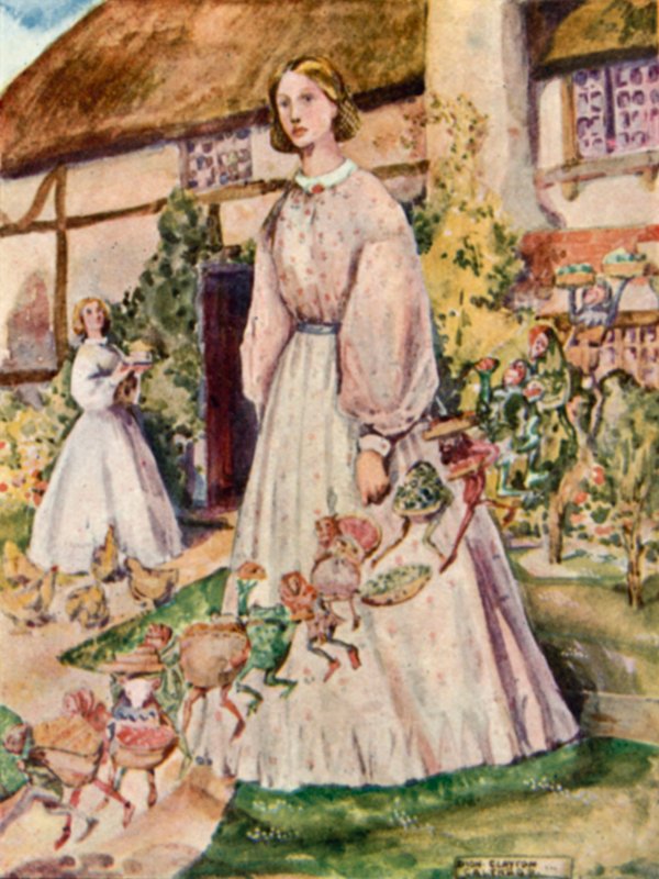 Illustration för Goblin Market av Christina Rossetti av Dion Clayton Calthrop