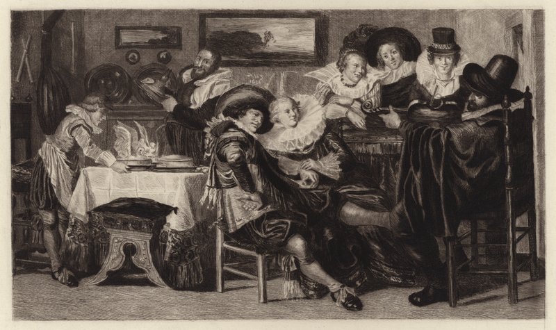 Måltiden (gravyr) av Dirck Hals