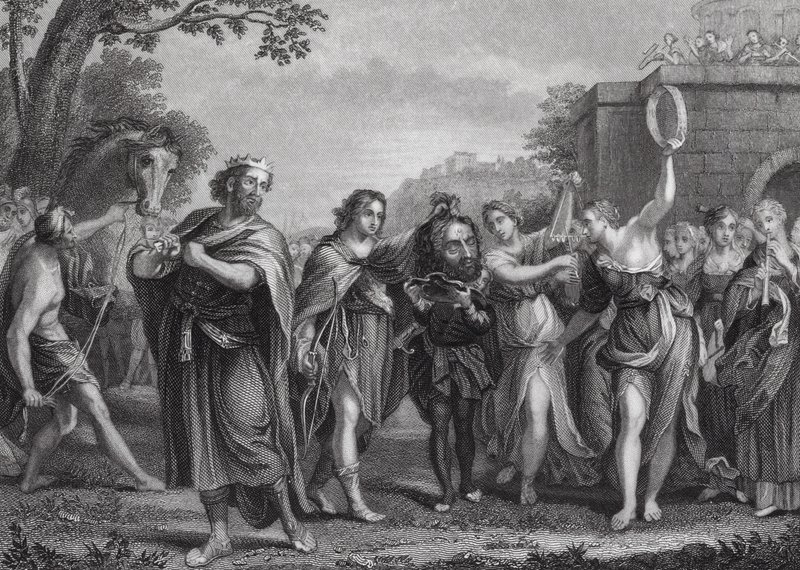 Davids triumf av Domenichino (1581 1641) (after)