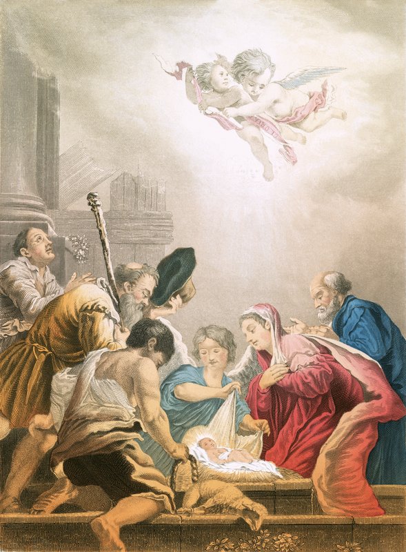 Tillbedjan av Domenico Fetti or Feti