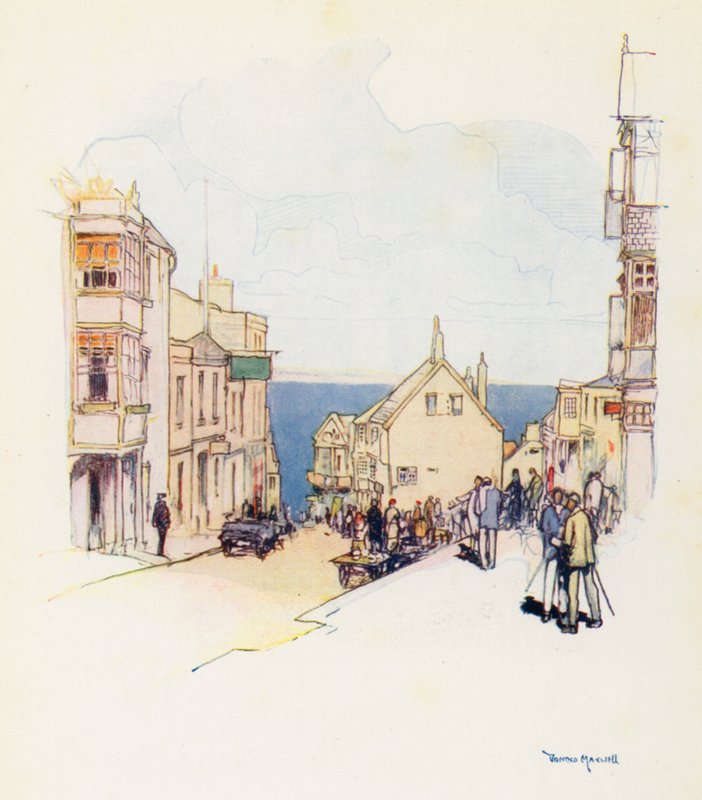 En bild av Lyme Regis (färglitografi) av Donald (after) Maxwell