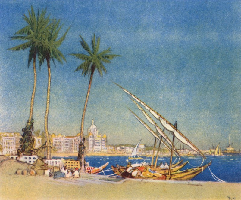 Bombay, Indien (färglitografi) av Donald (after) Maxwell