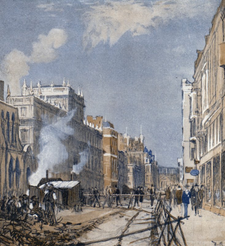 Piccadilly "Up" (litho i färg) av Donald (after) Maxwell