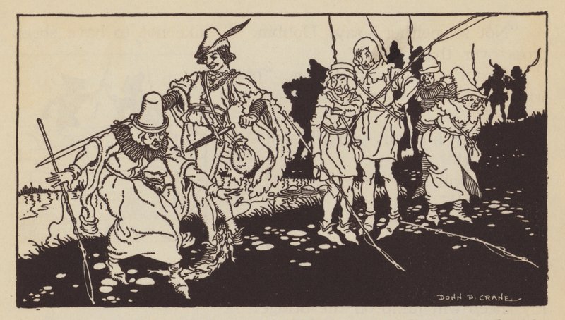The Wise Men of Gotham, engelsk folksaga (litho) av Donn P. Crane