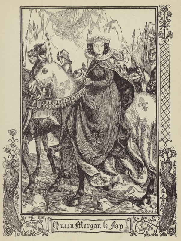 Drottning Morgan le Fay av Dora Curtis