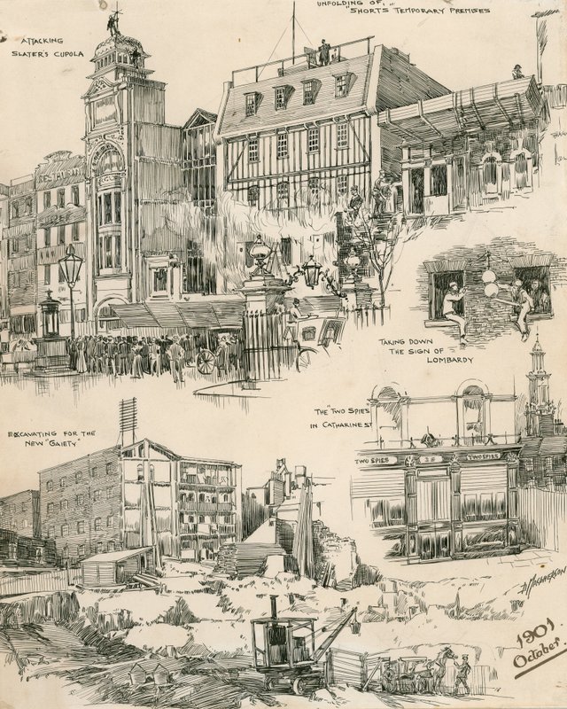 Skisser av London från oktober 1901 (gravyr) av Douglas Macpherson