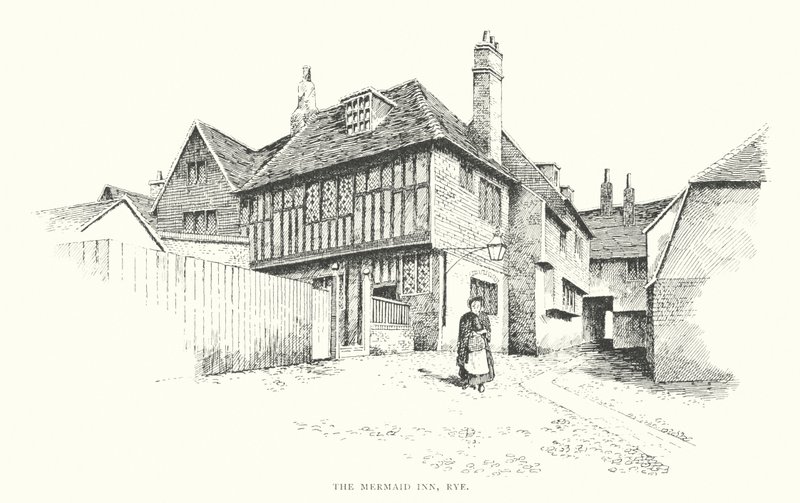 The Mermaid Inn, Rye (litografi) av Duncan Moul
