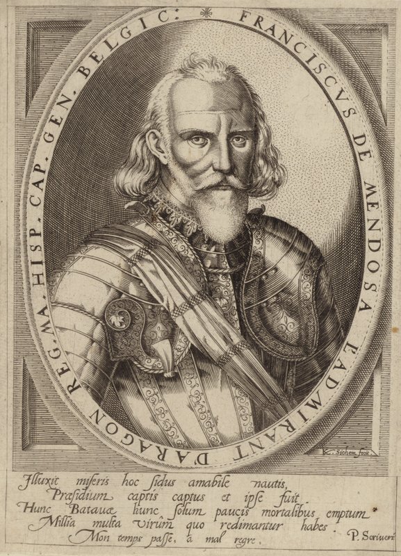 Porträtt av Francesco de Mendoza av Dutch School