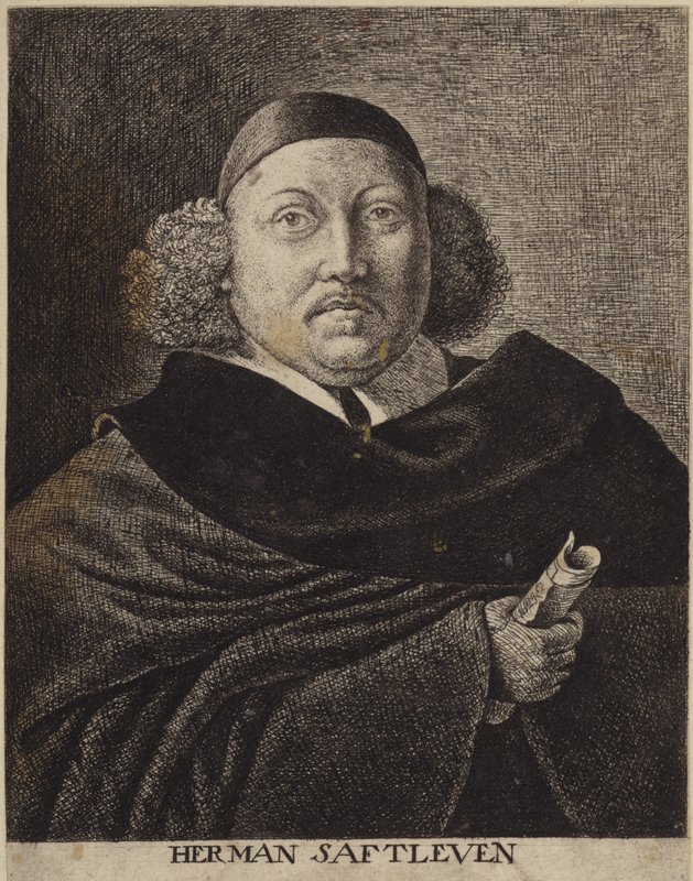 Porträtt av Herman Saftleven den yngre av Dutch School