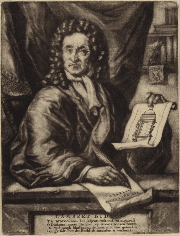 Porträtt av Lambert Bidloo av Dutch School
