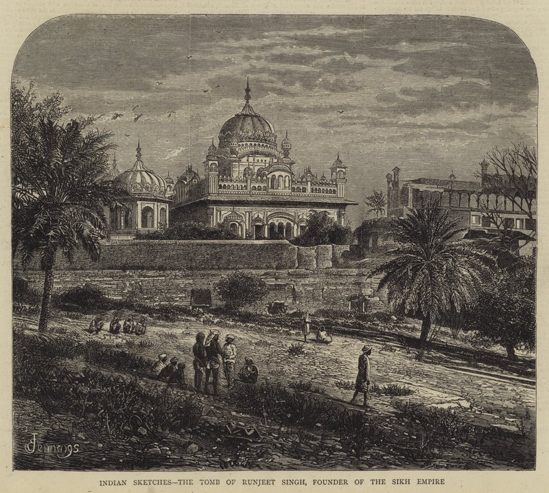 Indian Sketches, Tomb of Runjeet Singh, grundare av sikhiska imperiet av E. Jennings