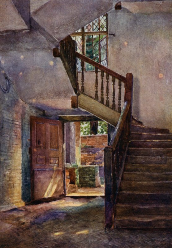 Eton: Interiör av det gamla brygghuset (färg litho) av E. D. Brinton