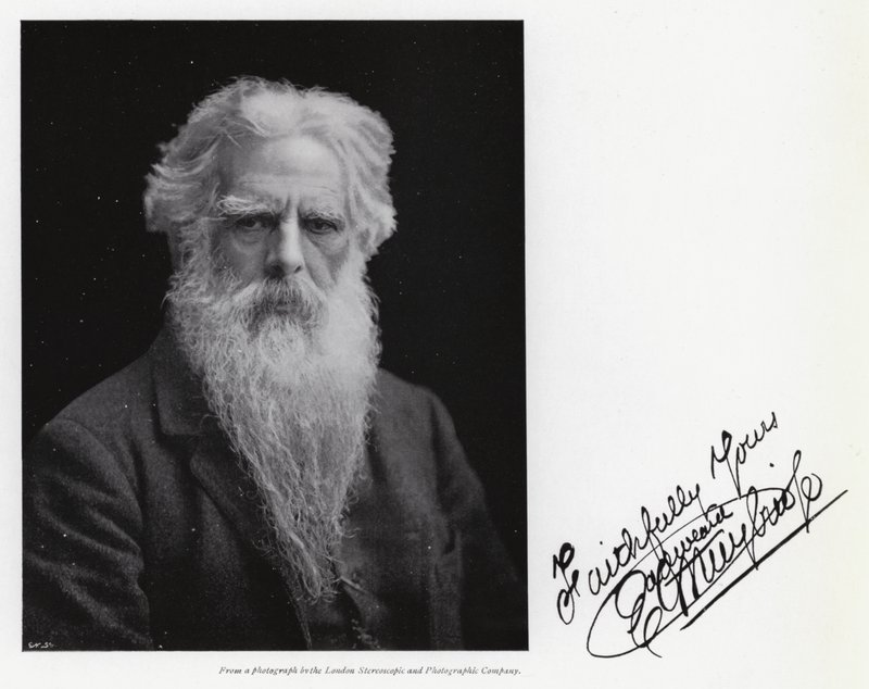 Porträtt av Eadweard Muybridge (s/v foto) av Eadweard Muybridge
