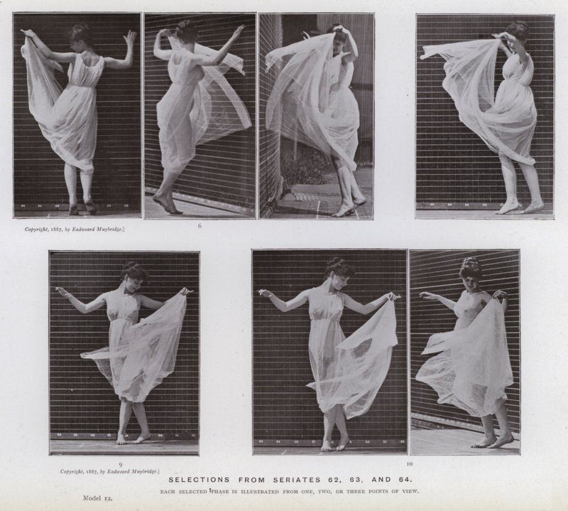 The Human Figure in Motion: Urval från serierna 62, 63 och 64 (s/v foto) av Eadweard Muybridge