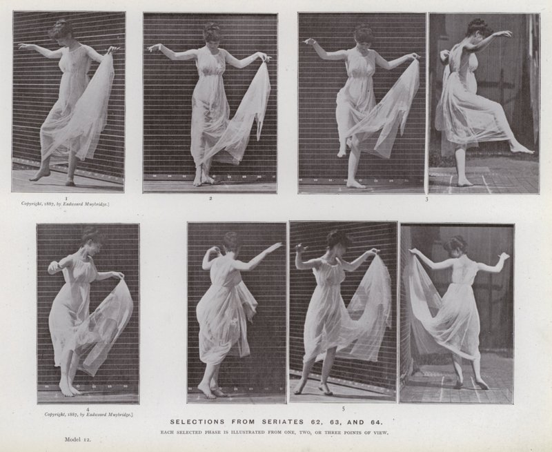 The Human Figure in Motion: Urval från serierna 62, 63 och 64 av Eadweard Muybridge