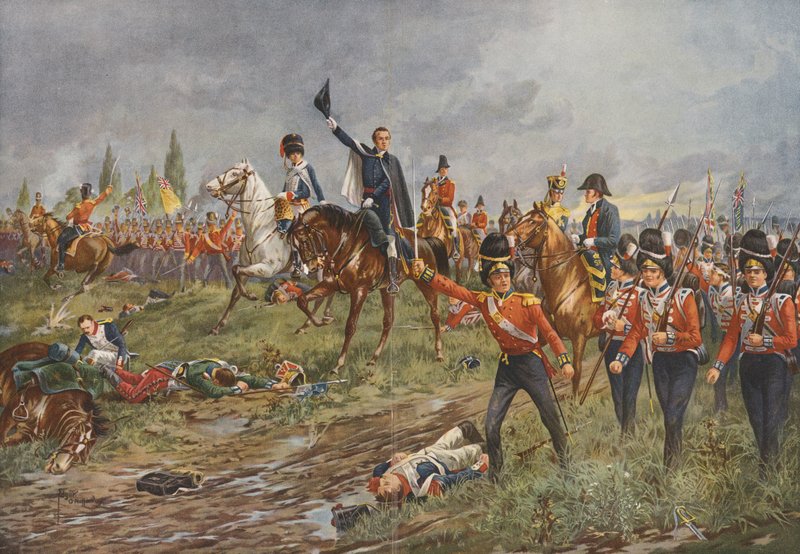 Hela linjen kommer att gå framåt! (färglitografi) av Edgar Alfred (after) Holloway