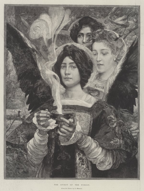 Skogens ande (gravyr) av Edgar Maxence