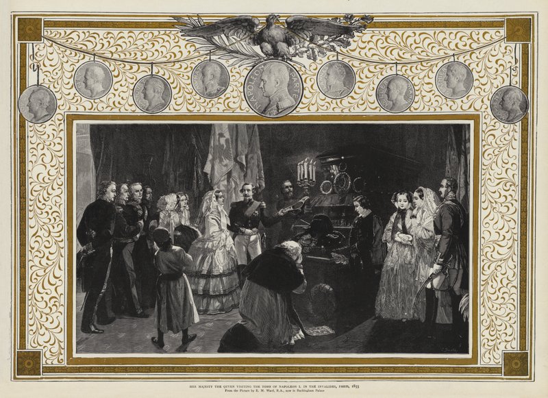 Hennes Majestät Drottningen besöker Napoleon I:s grav i Invalides, Paris, 1855 av Edgar Melville Ward