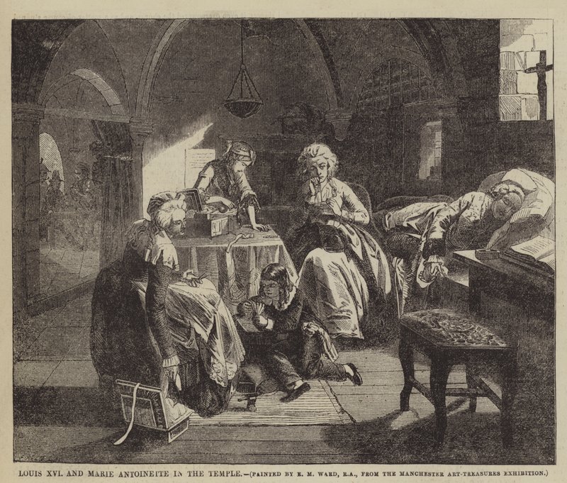 Ludvig XVI och Marie Antoinette i templet av Edgar Melville Ward