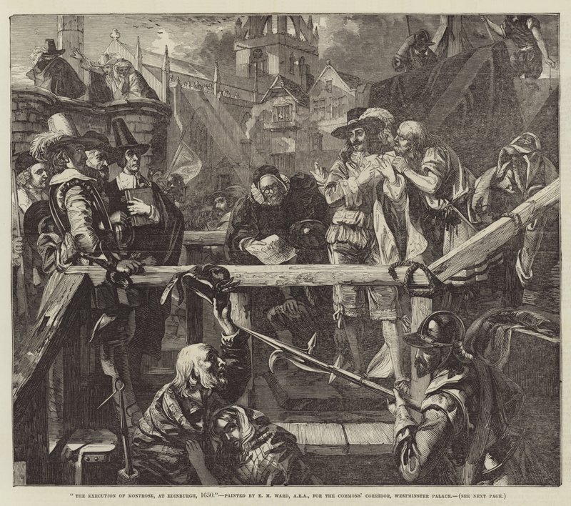 Avrättningen av Montrose, i Edinburgh, 1650 av Edgar Melville Ward