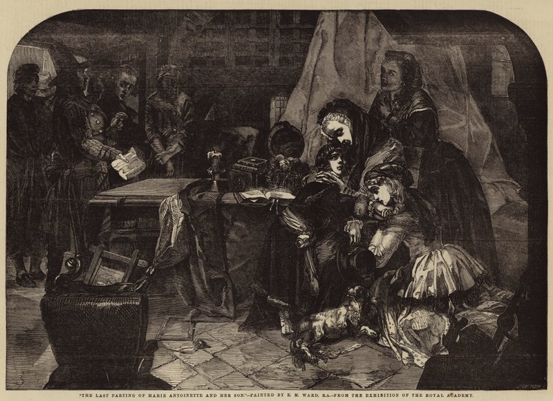 Marie Antoinettes och hennes sons sista avsked av Edgar Melville Ward