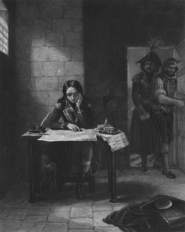 Napoleon i fängelset i Nice, 1794 av Edgar Melville after Ward