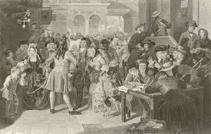 Söderhavsbubblan, London av Edgar Melville after Ward