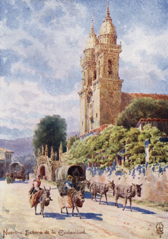 Norra Spanien: Our Lady of Slavery (färg litho) av Edgar T. A. Wigram