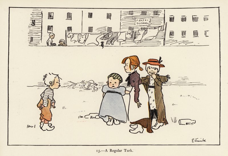 En vanlig turk (färg litho) av Edith Farmiloe