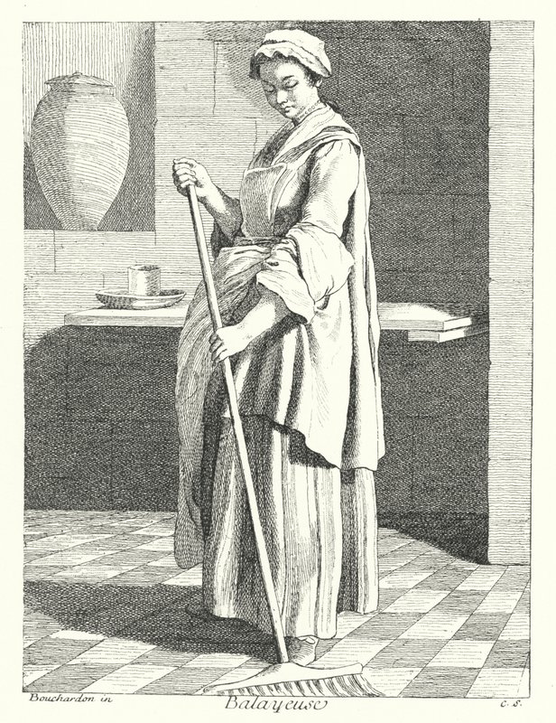 Sopmaskin (gravyr) av Edmé (after) Bouchardon