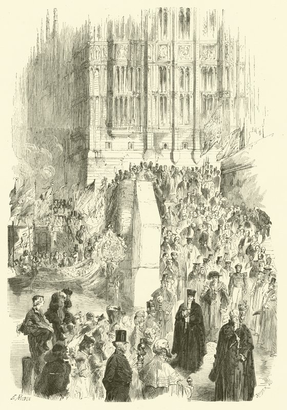 Svära i ceremoni av Lord Mayor of London (gravyr) av Edmond (after) Morin