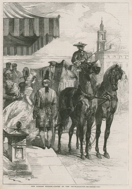 The London Season: Going to the Drawing Room (gravyr) av Edmond Morin