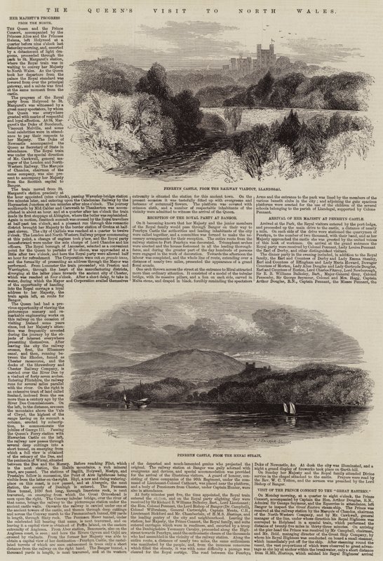 Drottningens besök i norra Wales av Edmund Morison Wimperis