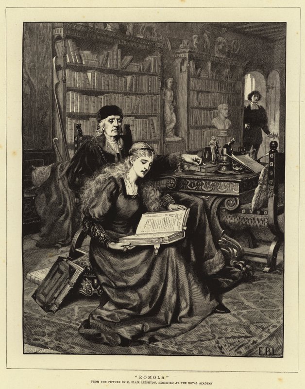 Romola (gravyr) av Edmund Blair (after) Leighton