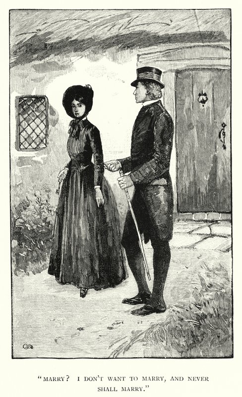 Illustration för Jane Eyre av Charlotte Bronte (gravyr) av Edmund Henry Garrett