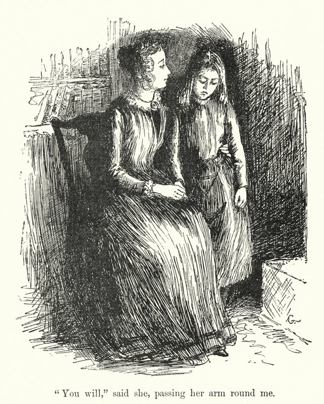 Illustration för Jane Eyre av Charlotte Bronte (litho) av Edmund Henry Garrett