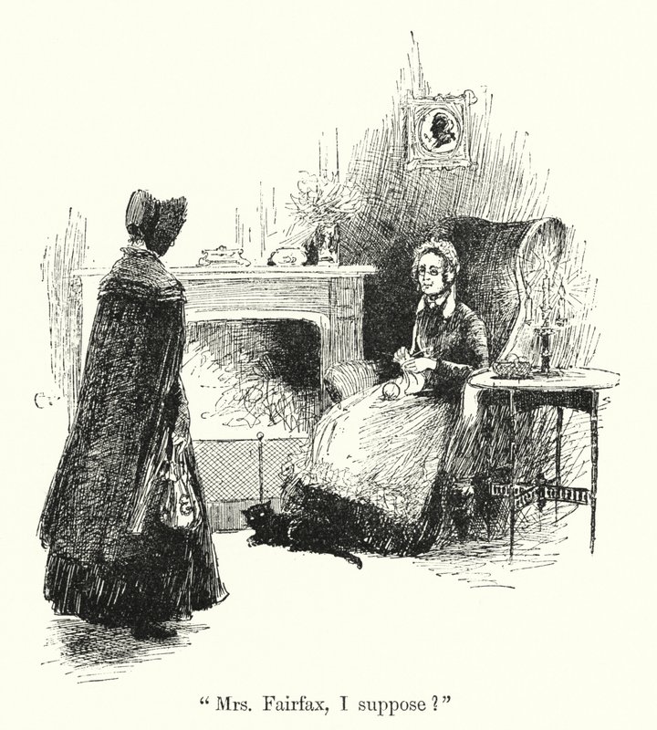 Illustration för Jane Eyre av Charlotte Bronte (litho) av Edmund Henry Garrett