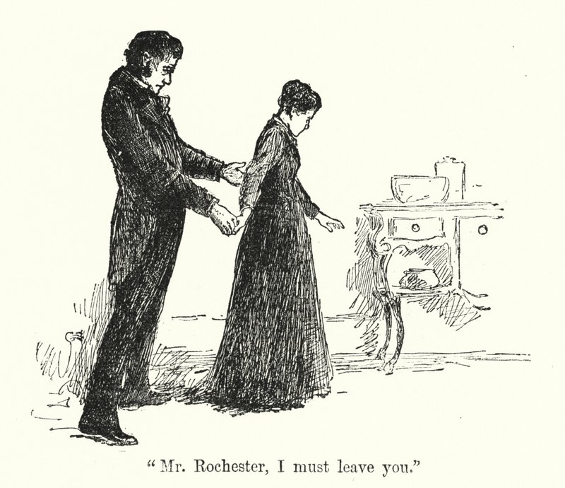 Illustration för Jane Eyre av Charlotte Bronte (litho) av Edmund Henry Garrett