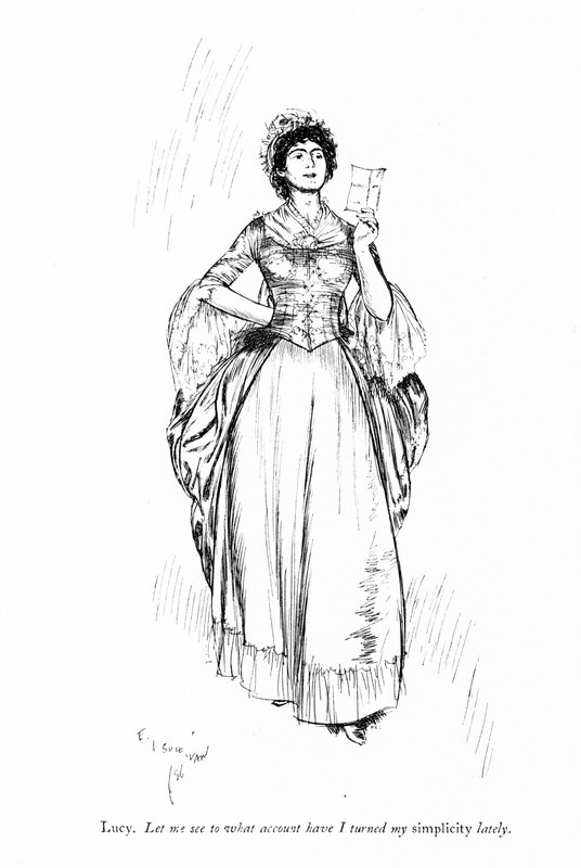Illustration till Sheridans The Rivals (gravyr) av Edmund Joseph (after) Sullivan