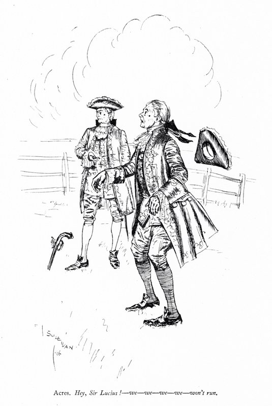 Illustration för Sheridans The Rivals (gravyr) av Edmund Joseph (after) Sullivan