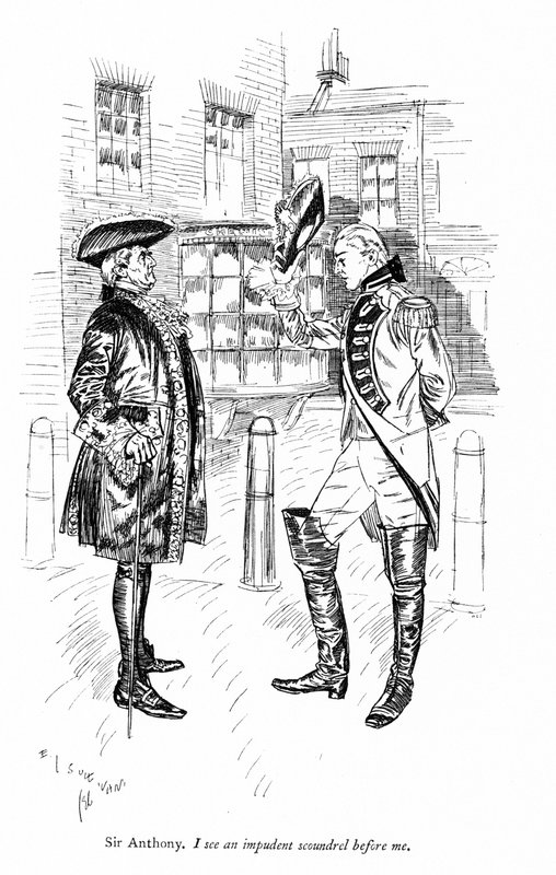 Illustration för Sheridans The Rivals (gravyr) av Edmund Joseph (after) Sullivan