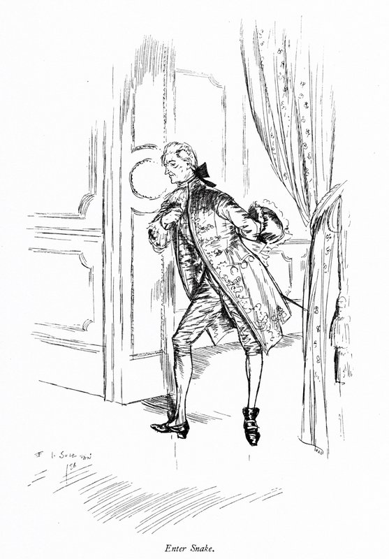 Illustration till Sheridans The School for Scandal (gravyr) av Edmund Joseph (after) Sullivan