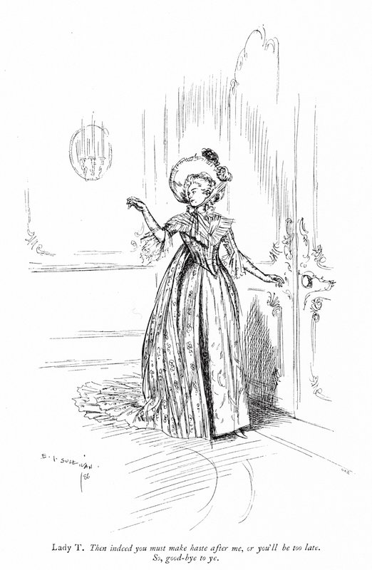 Illustration till Sheridans The School for Scandal (gravyr) av Edmund Joseph (after) Sullivan