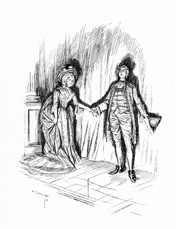 Illustration för Sheridans The School for Scandal (gravyr) av Edmund Joseph (after) Sullivan