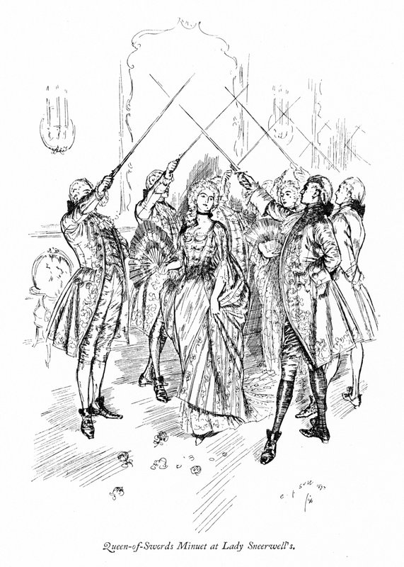 Illustration för Sheridans The School for Scandal (gravyr) av Edmund Joseph (after) Sullivan