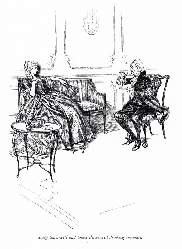 Illustration för Sheridans The School for Scandal (gravyr) av Edmund Joseph (after) Sullivan