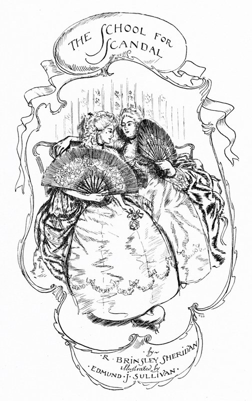Illustration för The School for Scandal (gravyr) av Edmund Joseph (after) Sullivan