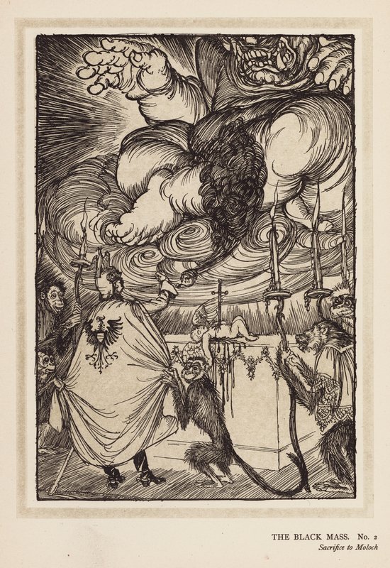 Kejsarens krans: Den svarta mässan (litografi) av Edmund Joseph (after) Sullivan