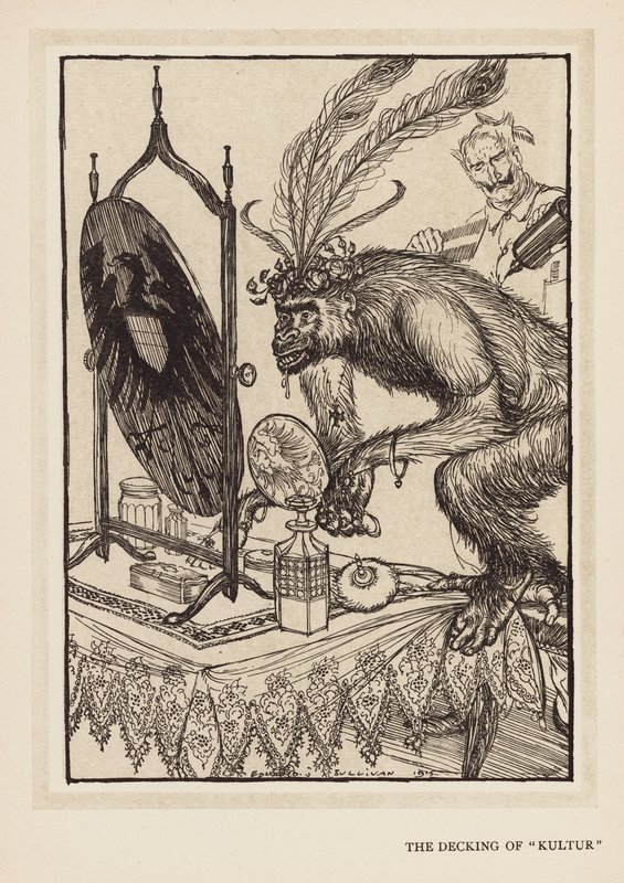 Kejsarens krans: Däckningen av "Kultur" (litografi) av Edmund Joseph (after) Sullivan