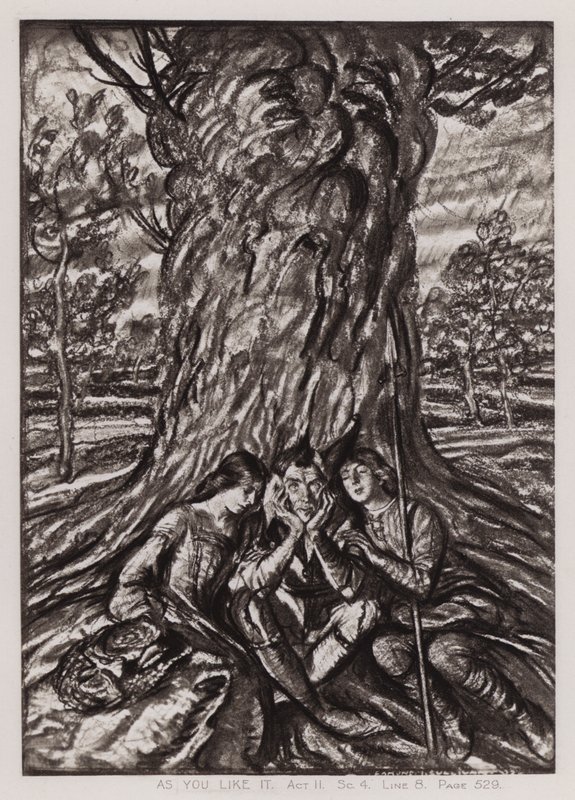 Som du vill, akt II, Sc 4 (litho) av Edmund Joseph Sullivan